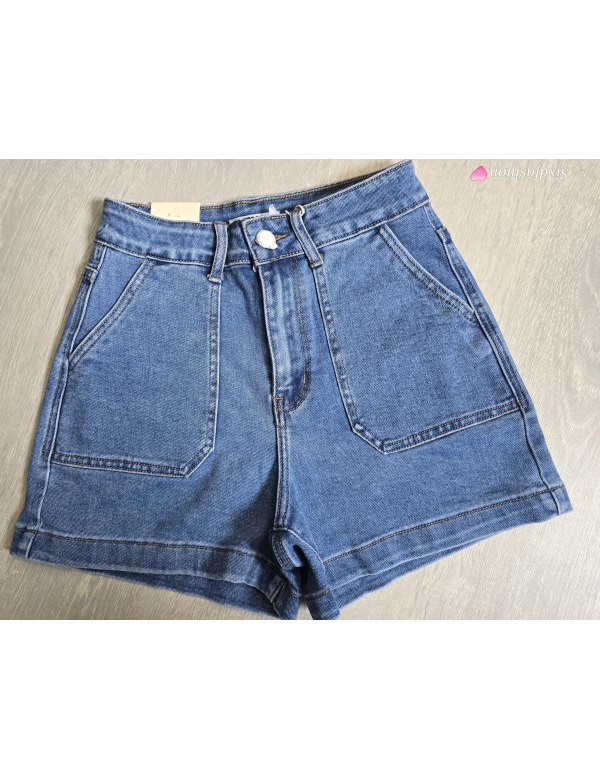 Dames korte broek schuine zak