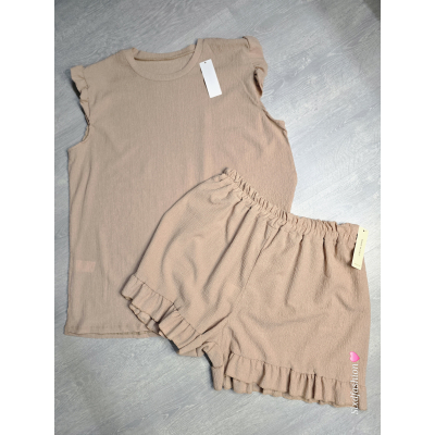 Dames plussize pak roffel beige