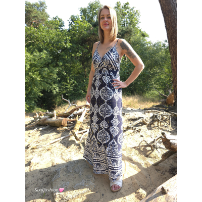 Dames Travelstof dress lang