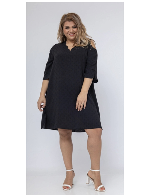 Dames plussize tuniek zwart Dames plussize tuniek zwart